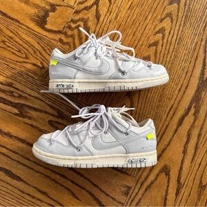 Off-White Gray and Yellow Athletic Shoes